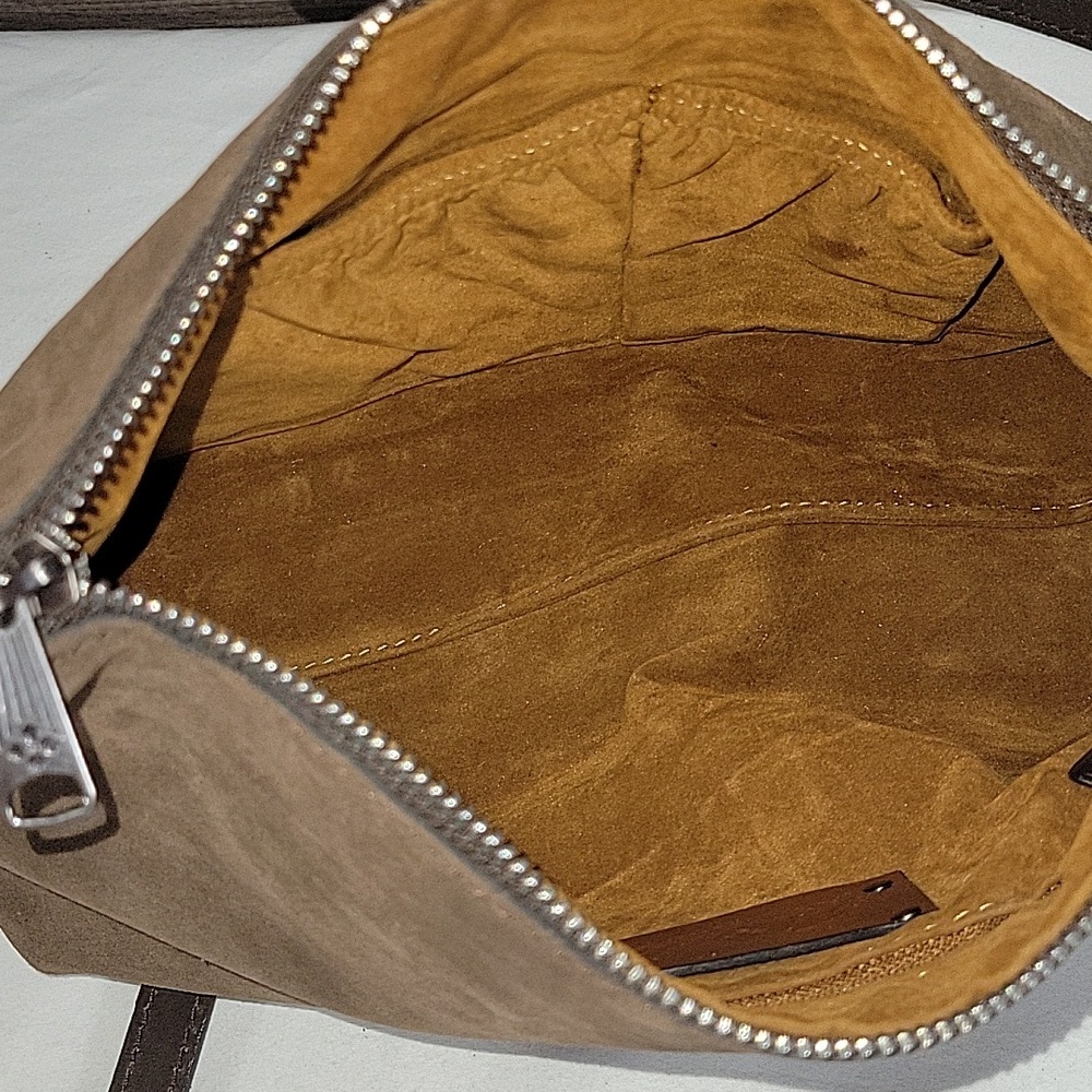Patricia Nash Brown Suede Leather Crossbody Shoulder Bag - Picture 9 of 14